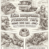 Гайка наконечника рулевой тяги HINO 300 (ШК) =JMC= (SZ17118002 921918107) фото в интернет-магазине РСТ-Моторс