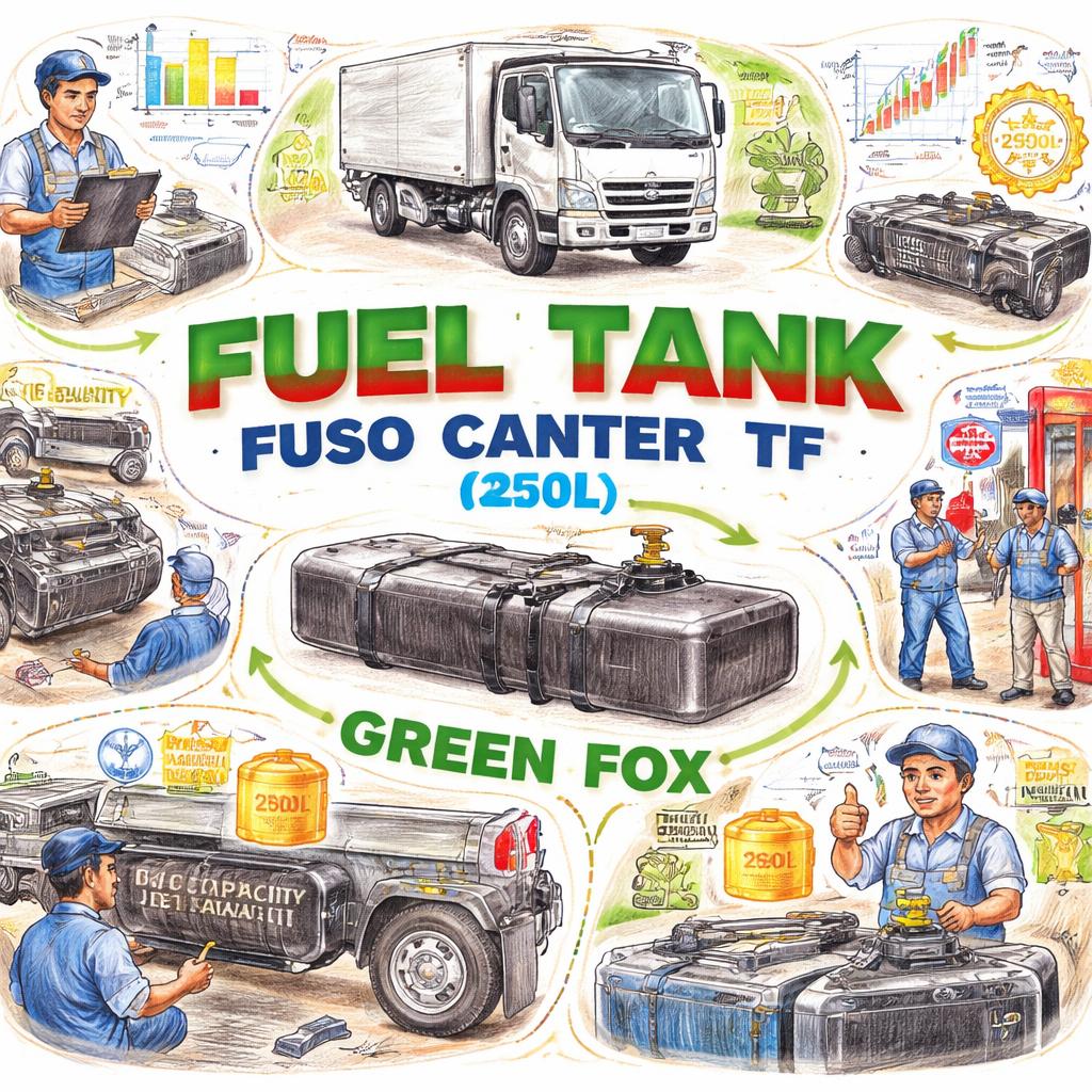 Бак топливный Fuso Canter TF (250 л) =GREEN FOX= (MK621416) фото в интернет-магазине РСТ-Моторс