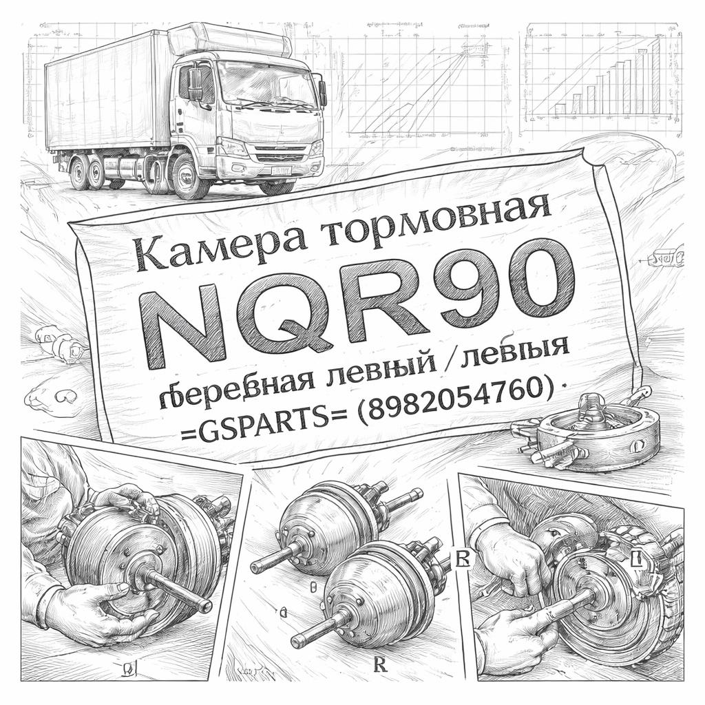 Камера тормозная NQR90 передняя (Барабан) левый/правый =GSPARTS= (8982054760) фото в интернет-магазине РСТ-Моторс