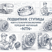 Подшипник ступицы NQR71/75/90/NPR75/NLR85/NMR85 передней наружный =NTN= (9000931720) фото в интернет-магазине РСТ-Моторс