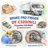 Палец тормозной колодки DF C120(N/L) (Cummins 3.8) задней =Dongfeng Motor= (2S35J02132) фото в интернет-магазине РСТ-Моторс