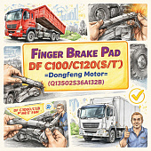 Палец тормозной колодки DF C100/C120(S/T) задней =Dongfeng Motor= (Q13502S36A132B) фото в интернет-магазине РСТ-Моторс