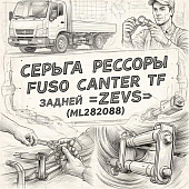 Серьга рессоры Fuso Canter TF задней =ZEVS= (ML282088) фото в интернет-магазине РСТ-Моторс