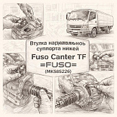 Втулка направляющей суппорта нижней Fuso Canter TF =FUSO= (MK585224) фото в интернет-магазине РСТ-Моторс