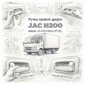 Ручка правой двери внутренняя JAC N200(6105240g1p10) фото в интернет-магазине РСТ-Моторс