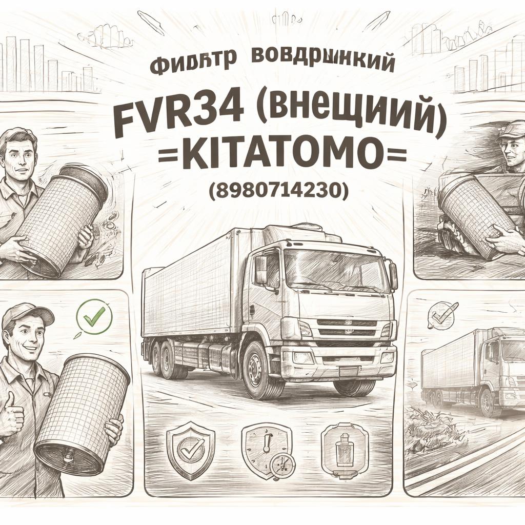 Фильтр воздушный FVR34 (внешний) =KITATOMO= (8980714230) фото в интернет-магазине РСТ-Моторс
