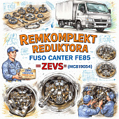 Ремкомплект редуктора задн. моста (2 шест. +4 сат. + 1 крест.) Fuso Canter FE85 =ZEVS= (MC819054) фото в интернет-магазине РСТ-Моторс