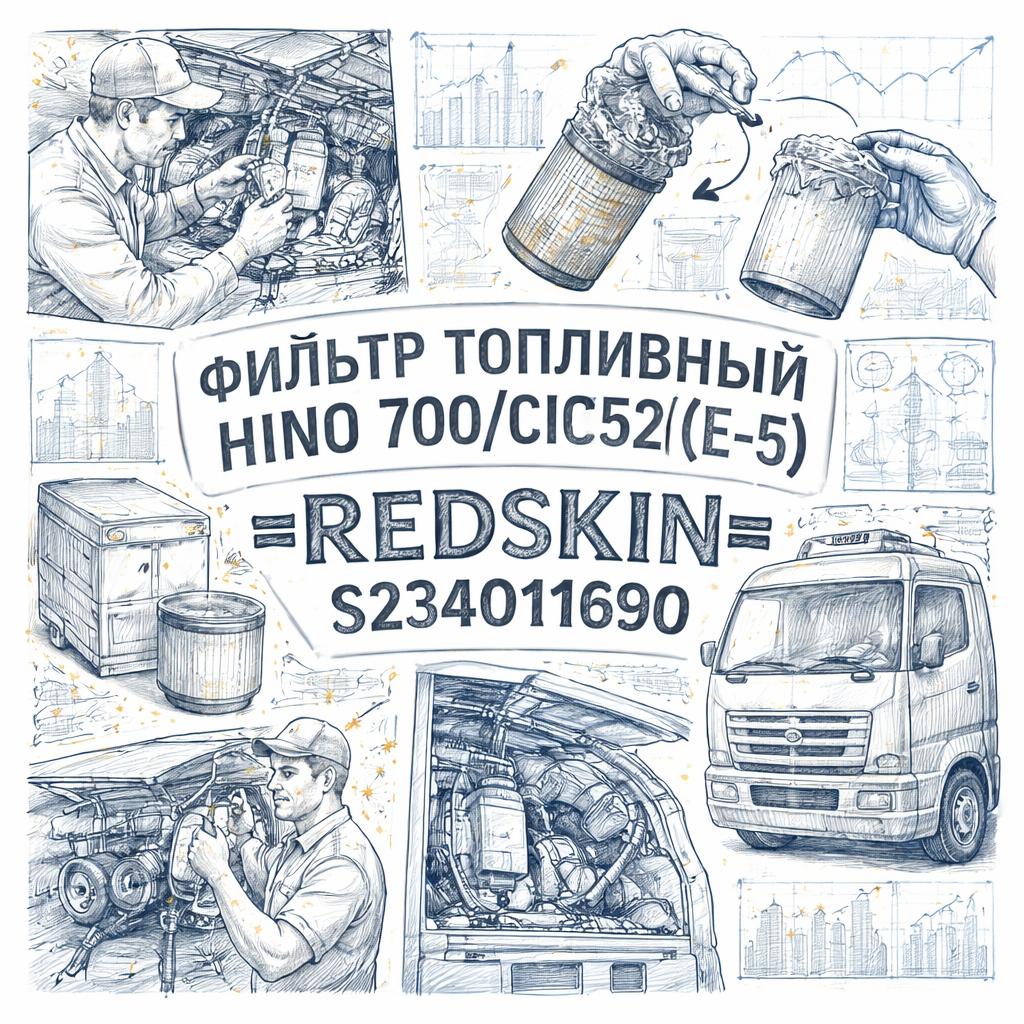 Фильтр топливный HINO 700/CYZ52 (Е-5) =REDSKIN= (S234011690) фото в интернет-магазине РСТ-Моторс