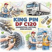 Шкворень DF C120(N/N4.5/L/L4.5/XXL) =Dongfeng Motor=(30B1401021) фото в интернет-магазине РСТ-Моторс