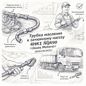 Трубка маслянная к вакуумному насосу 4HK1 NQR90 =Isuzu Motors= (8981903491) фото в интернет-магазине РСТ-Моторс