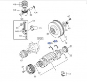 Полукольцо коленвала (A) (1 шт) =Isuzu Motors= (8973865480) фото в интернет-магазине РСТ-Моторс