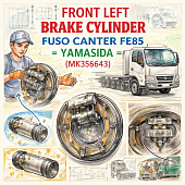 Цилиндр тормозной передний левый Fuso Canter FE85 =YAMASIDA= (MK356643) фото в интернет-магазине РСТ-Моторс