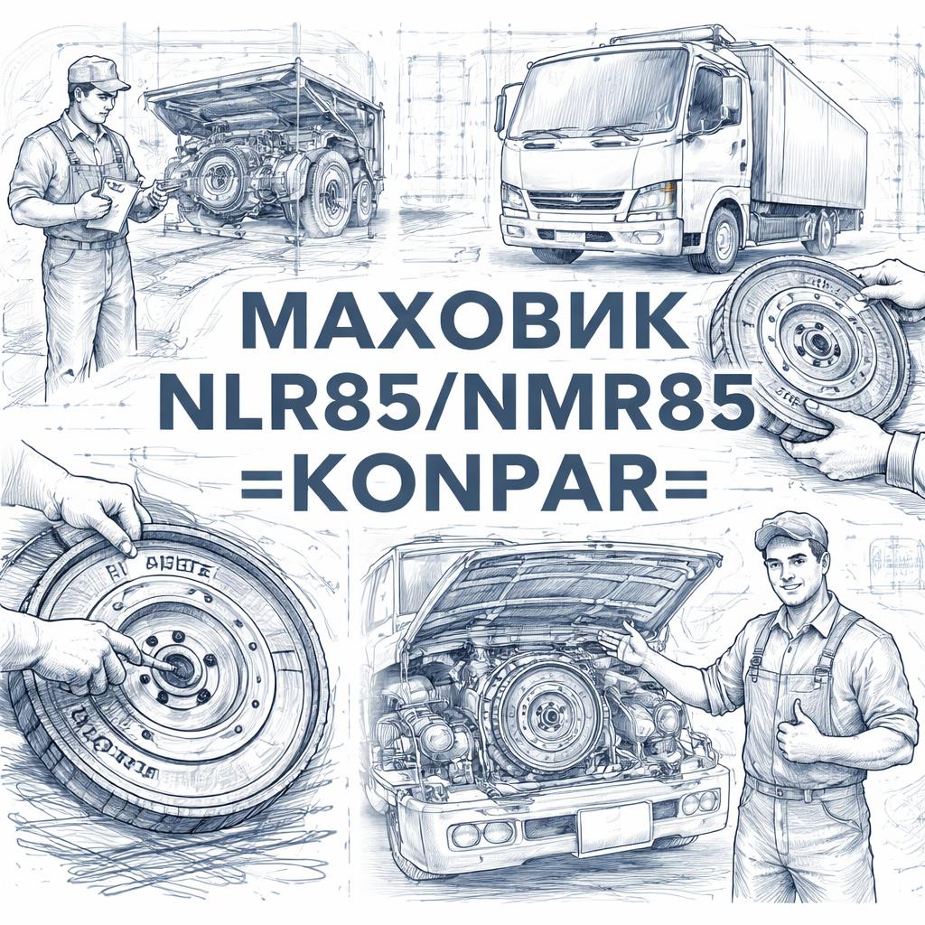 Маховик NLR85/NMR85 =KONPAR= (8980128252 8981480632 8981480631 8981480630) фото в интернет-магазине РСТ-Моторс