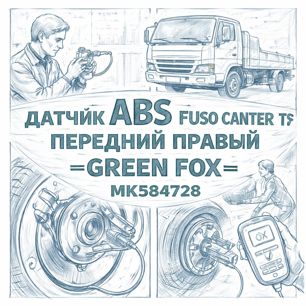 Датчик ABS Fuso Canter TF передний правый =GREEN FOX= (MK584728) фото в интернет-магазине РСТ-Моторс