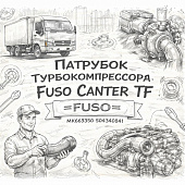Патрубок турбокомпрессора Fuso Canter TF =FUSO= (MK667350 504340841) фото в интернет-магазине РСТ-Моторс