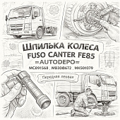 Шпилька колеса Fuso Canter FE85 передняя левая =AUTODEPO= (MC891568 MB308672 MK501079) фото в интернет-магазине РСТ-Моторс