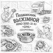 Подшипник выжимной HINO 500 (22.5) (E-4) =QML= (S312421060) фото в интернет-магазине РСТ-Моторс