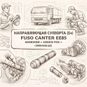 Направляющая суппорта (E4) Fuso Canter FE85 нижняя =GREEN FOX= (MK449110) фото в интернет-магазине РСТ-Моторс