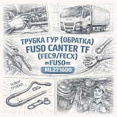 Трубка ГУР (обратка) Fuso Canter TF (FEC9/FECX) =FUSO= (ML271600) фото в интернет-магазине РСТ-Моторс