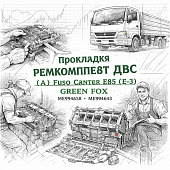 Прокладки ремкомплект ДВС (A) Fuso Canter FE85 (E-3) =GREEN FOX= (ME994658 ME994643) фото в интернет-магазине РСТ-Моторс