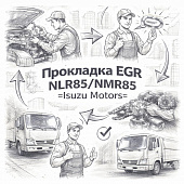 Прокладка EGR NLR85/NMR85 =Isuzu Motors= (8980632841) фото в интернет-магазине РСТ-Моторс