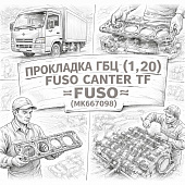 Прокладка ГБЦ (1,20) Fuso Canter TF =FUSO= (MK667098) фото в интернет-магазине РСТ-Моторс