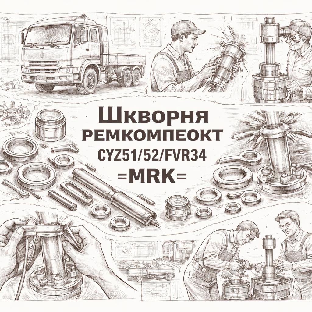 Шкворня ремкомплект CYZ51/52/FVR34 =MRK= (1878313492 1878313493 1878311117) фото в интернет-магазине РСТ-Моторс