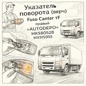 Указатель поворота (верх) Fuso Canter TF правый =AUTODEPO= (MK580528 MX915955) фото в интернет-магазине РСТ-Моторс