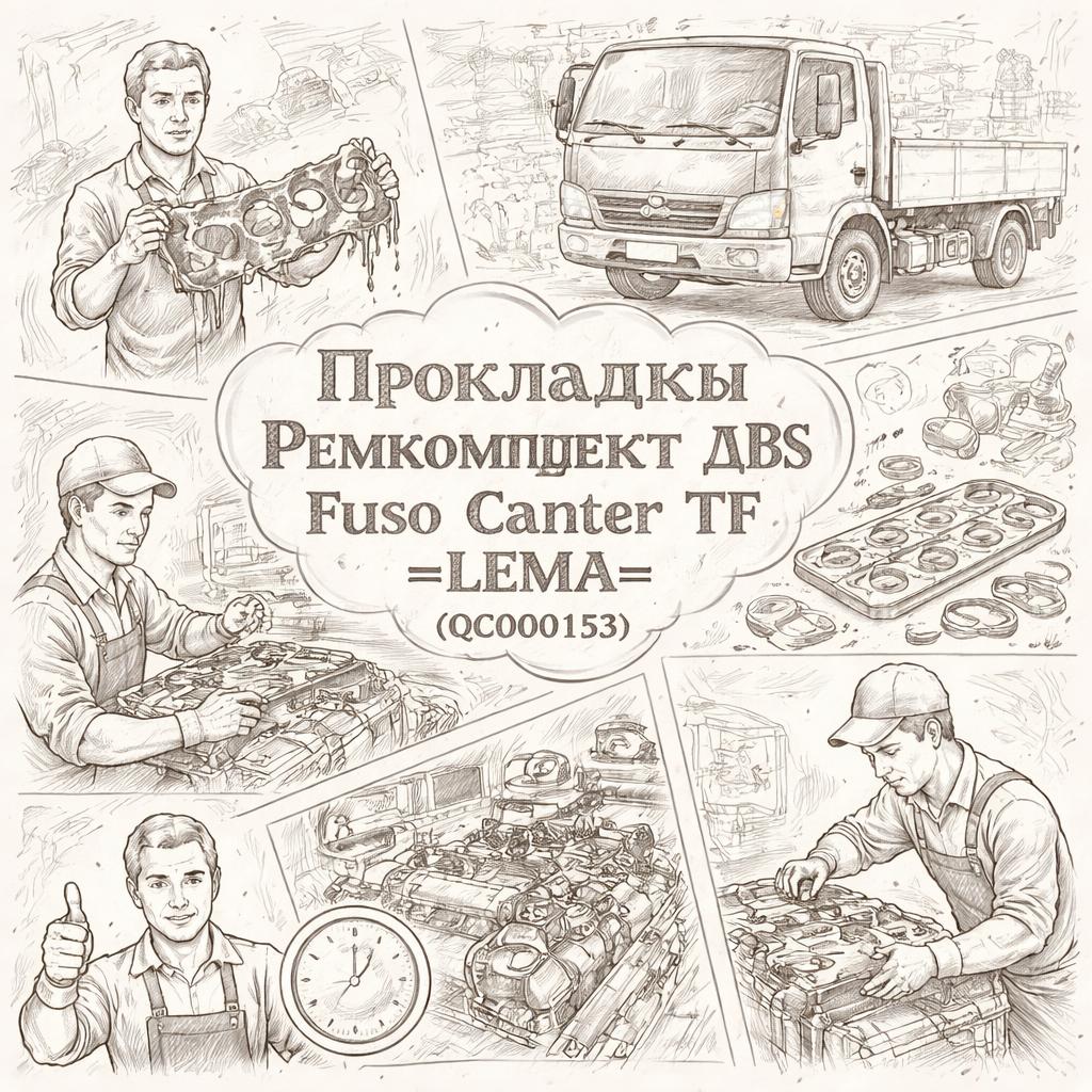 Прокладки ремкомплект ДВС Fuso Canter TF =LEMA= (QC000153) фото в интернет-магазине РСТ-Моторс