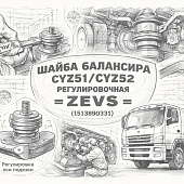Шайба балансира CYZ51/CYZ52 регулировочная =ZEVS= (1513890331) фото в интернет-магазине РСТ-Моторс