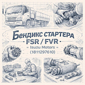 Бендикс стартера FSR/FVR =Isuzu Motors= (1811297610) фото в интернет-магазине РСТ-Моторс