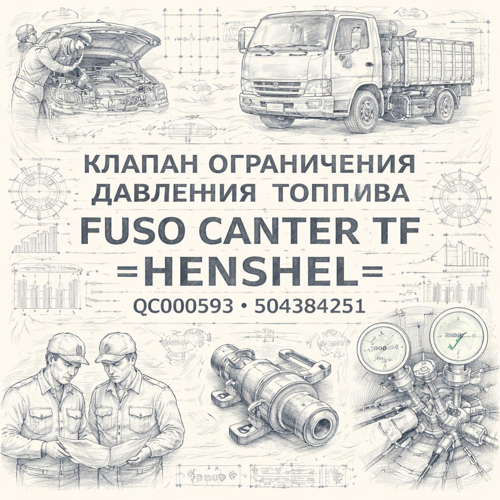 Клапан ограничения давления топлива Fuso Canter TF =HENSHEL= (QC000593 504384251) фото в интернет-магазине РСТ-Моторс