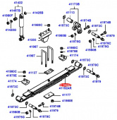 Рессора Fuso Canter FE85 задняя (с подрессорником) =UDPD= (MK470174) фото в интернет-магазине РСТ-Моторс