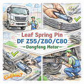 Палец рессоры DF Z55/Z80/С80 передней (перед) =Dongfeng Motor= (2901252EA3101B) фото в интернет-магазине РСТ-Моторс