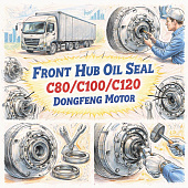 Сальник ступицы передней C80/C100/C120(N/N4.5/L/L4.5/XXL) =Dongfeng Motor= (31Q6803080) фото в интернет-магазине РСТ-Моторс