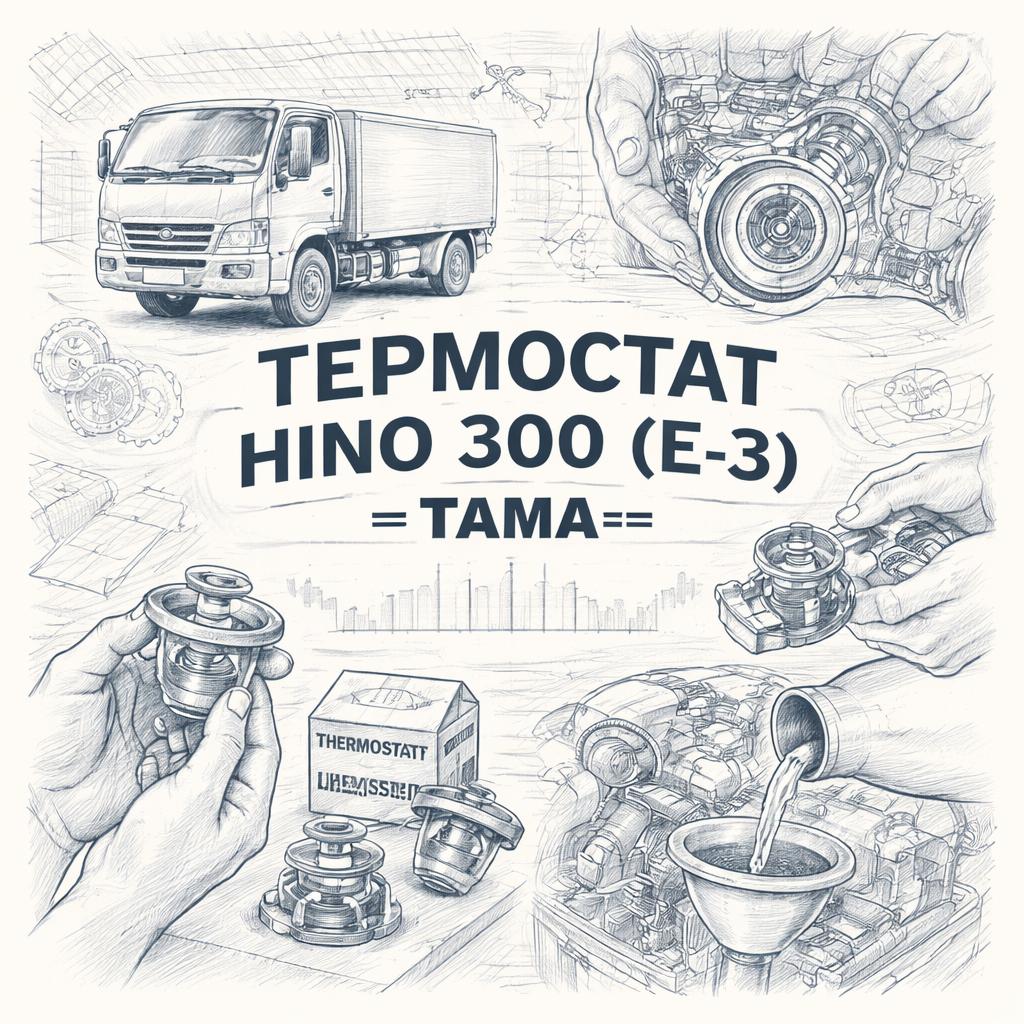 Термостат HINO 300 (Е-3) =TAMA= (SZ91046034 SZ91046039) фото в интернет-магазине РСТ-Моторс