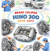 Суппорт тормозной HINO 300 задний левый =SKV= (4785037010 4785037011) фото в интернет-магазине РСТ-Моторс