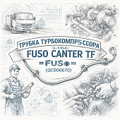 Трубка турбокомпрессора (турб.к ГБЦ) Fuso Canter TF =FUSO= (QC000670) фото в интернет-магазине РСТ-Моторс