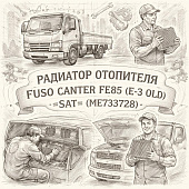 Радиатор отопителя Fuso Canter FE85 (Е-3 OLD) =SAT= (ME733728) фото в интернет-магазине РСТ-Моторс