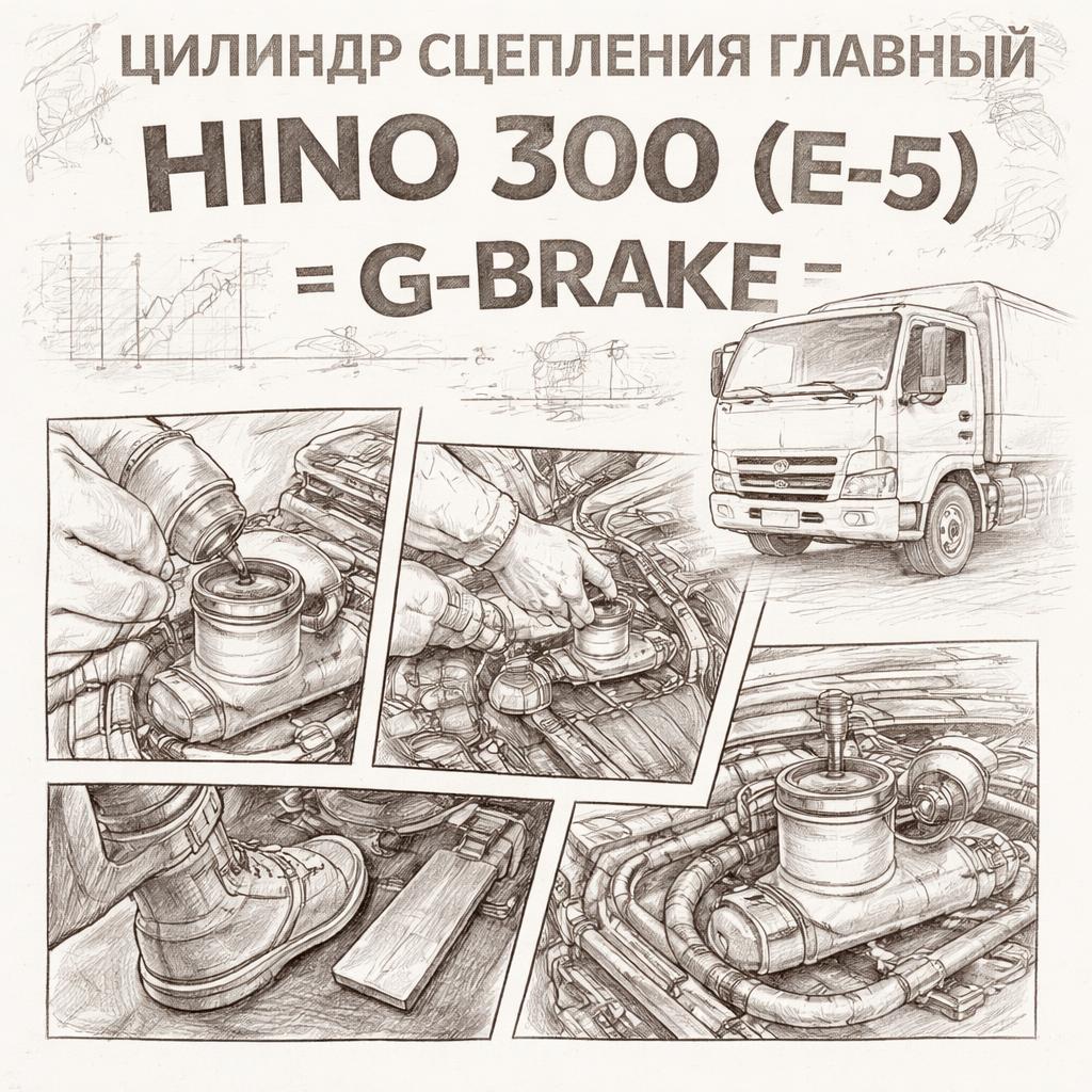 Цилиндр сцепления главный HINO 300 (Е-5) =G-BRAKE= (3140137011 3140136060 3140136061 3140136062) фото в интернет-магазине РСТ-Моторс