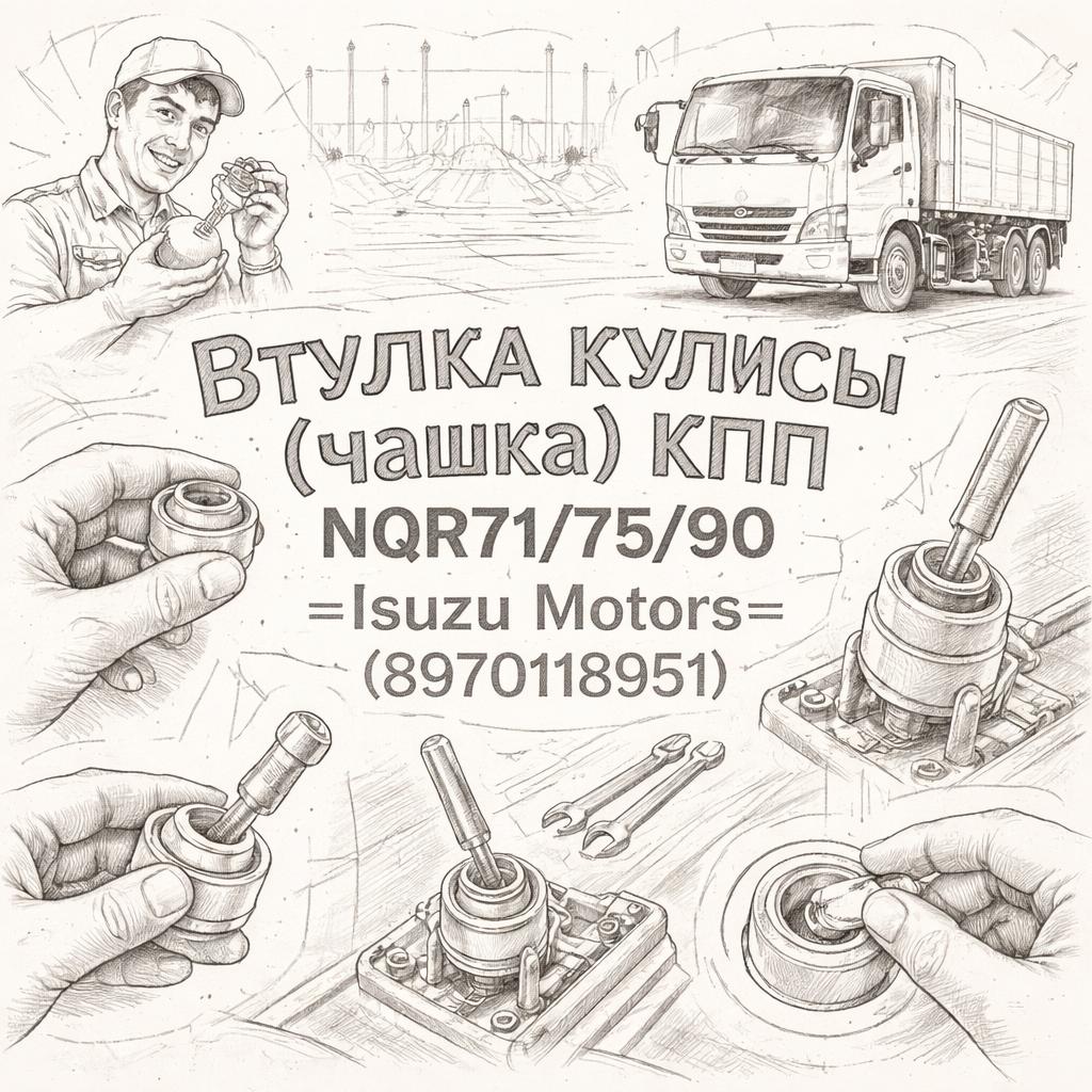 Втулка кулисы (чашка) КПП NQR71/75/90 =Isuzu Motors= (8970118951) фото в интернет-магазине РСТ-Моторс