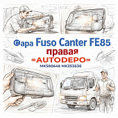 Фара Fuso Canter FE85 правая =AUTODEPO= (MK580648 MK353636) фото в интернет-магазине РСТ-Моторс
