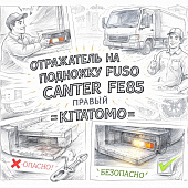Отражатель на подножку Fuso Canter FE85 правый =KITATOMO= (MK485634) фото в интернет-магазине РСТ-Моторс