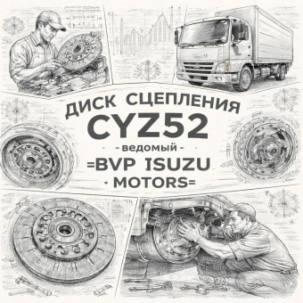 Диск сцепления CYZ52 ведомый =BVP Isuzu Motors= (1876110020 1312409801 1876101410) фото в интернет-магазине РСТ-Моторс