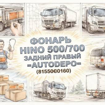 Фонарь HINO 500/700 задний правый =AUTODEPO= (81550E0160) фото в интернет-магазине РСТ-Моторс