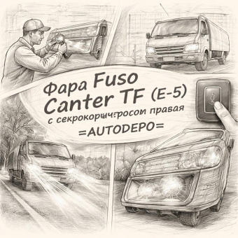 Фара Fuso Canter TF (E-5) с электрокорректором правая =AUTODEPO= (MK580556) фото в интернет-магазине РСТ-Моторс