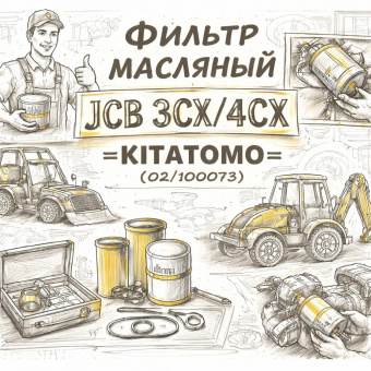 Фильтр масляный JCB 3CX/4CX =KITATOMO= (02/100073) фото в интернет-магазине РСТ-Моторс