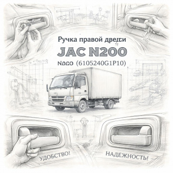 Ручка правой двери внутренняя JAC N200(6105240g1p10) фото в интернет-магазине РСТ-Моторс