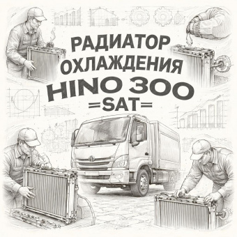 Радиатор охлаждения HINO 300 (УК) =SAT= (1640078B50) фото в интернет-магазине РСТ-Моторс