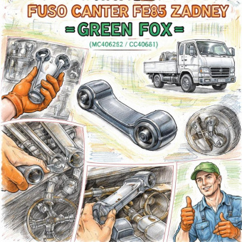 Серьга рессоры Fuso Canter FE85 задней =GREEN FOX= (MC406262 MC406261) фото в интернет-магазине РСТ-Моторс
